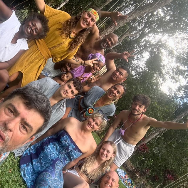 Sacred community gathered in ceremony