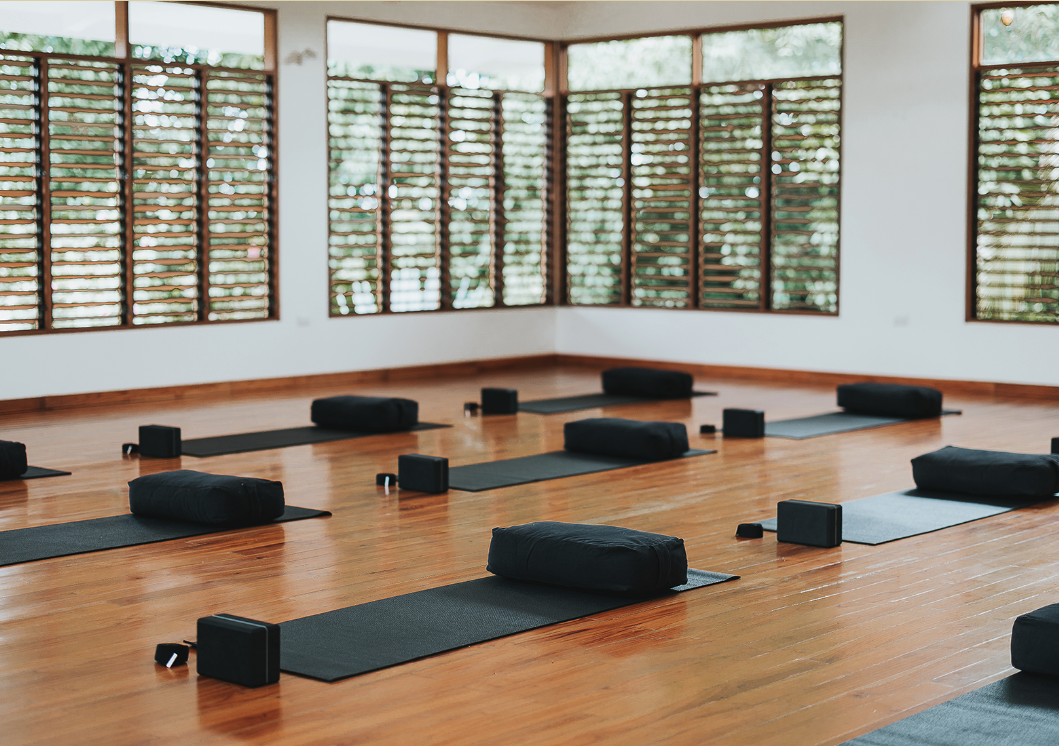 Open-air yoga shala in the Costa Rica jungle
