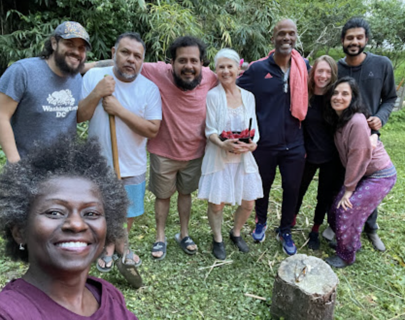Temple Mother Earth group community photo during outdoor gathering